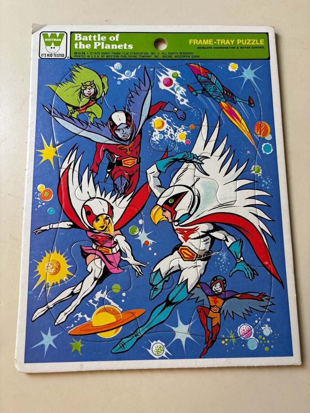 Vintage 1979 Whitman Battle of the Planets Frame-Tray Puzzle, 8.5 x 11 inches